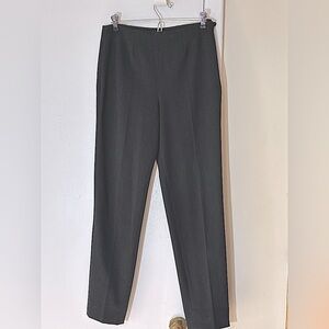 Thalian Dark Gray Pants.Straight Leg, Slim Fit.Tapered Ankle.Side Zip. Size 4